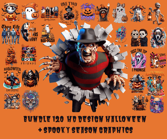 Bundle 120 Graphismes Halloween & Spooky Season HD