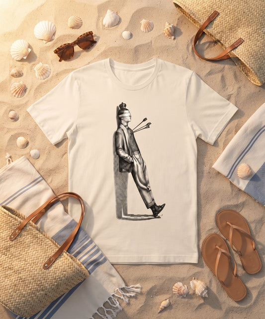 Surreal Man PNG Digital Download, Blindfolded Art Sublimation Design, Dark Academia DTG Clipart, Fine Art Print for T-Shirt & Hoodie